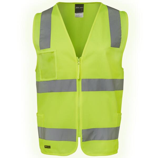 JB's Hi Vis (D+N) Zip Safety Vest Thumbnail