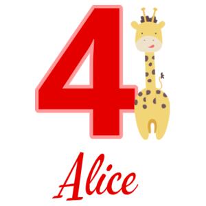 Cute Giraffe Birthday Tee - Kids Youth T shirt Design