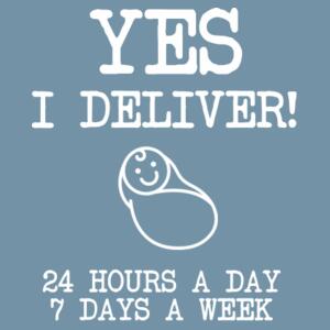 Yes, I Deliver. 24 Hours A Day. 7 Days A Week. - Denim Carrie Tote Design