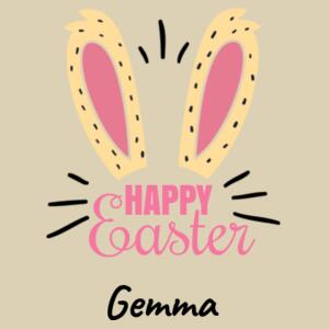 Happy Easter - Personalised Easter Egg Bag - Small Calico Bag Design