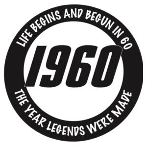 Life Begins at 60 - Personalised Custom Birthday T Shirt - Mens Staple T shirt Design