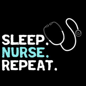Eat. Sleep. Nurse. Repeat  - Womens Maple Tee Design