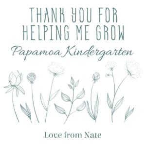 Thank you for helping me grow - Personalise and Customise  - Tea Towel Design
