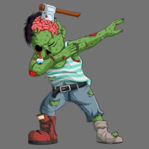 Dabbing Zombie - Mens Outline Tee Design