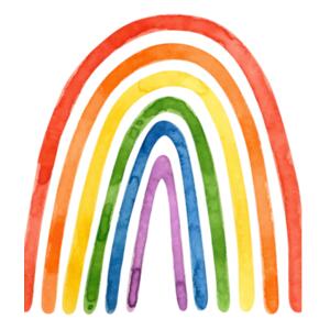 Rainbow Canvas Poster Art - Tea Towel Design