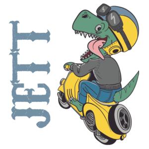 Dinosaur Motorbike - Stainless Bottle with Straw Top Design