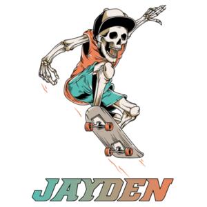 Personalised Skate Skeleton - Pillowcase  Design