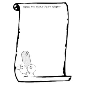 Birthday Sign My Shirt  Design