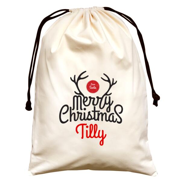 Antler - Large Natural Canvas Santa Sack Thumbnail