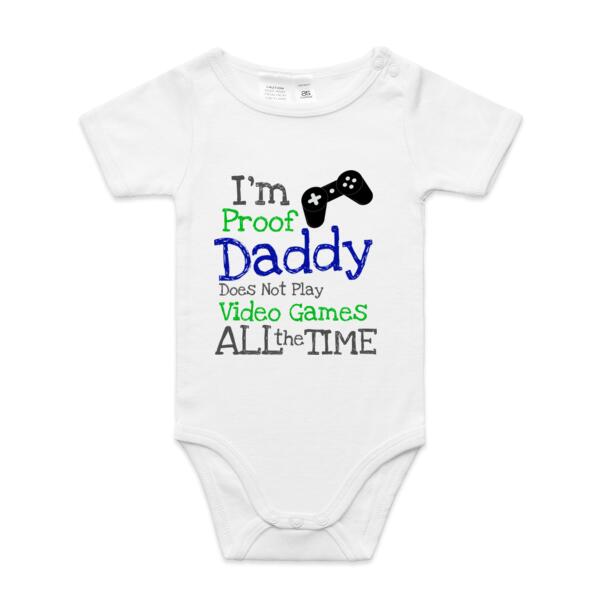 Daddy Does Not Play Video Games All The Time - Mini-Me One-Piece Thumbnail