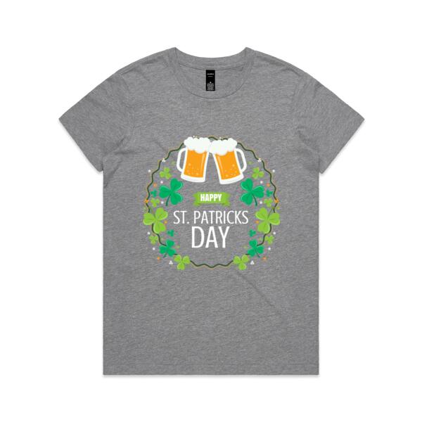 Happy St. Patricks Day - Custom St. Patricks T Shirt - Womens Maple Tee Thumbnail