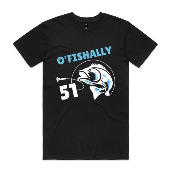 O'Fishally 51 Years Old - Personalised Custom Fishing T Shirt - Mens Staple T shirt Thumbnail