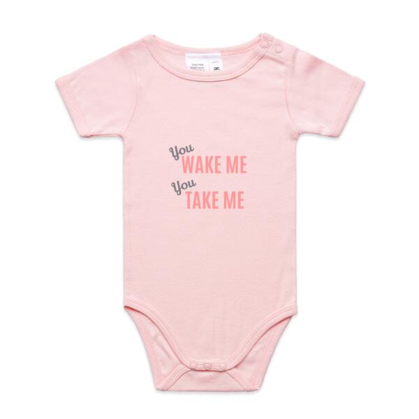 You Wake Me You Take Me - Custom Personalised Onesie - Mini-Me One-Piece Thumbnail