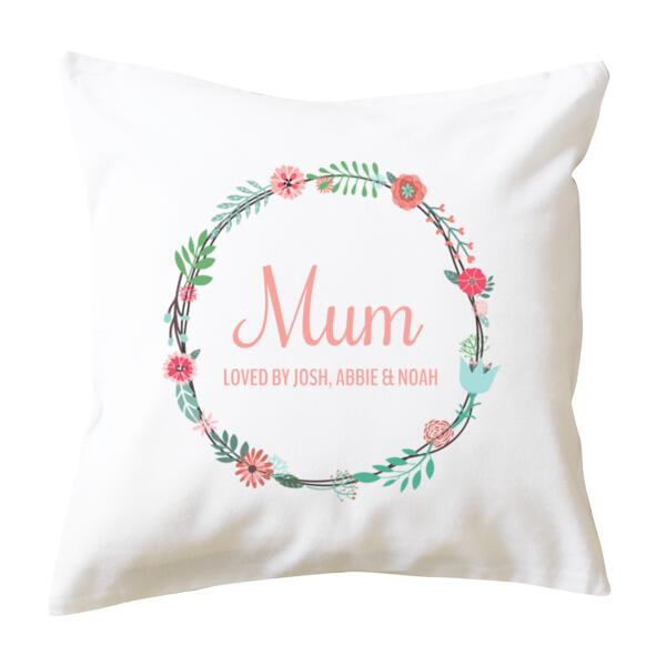 Mum Loved By - Cushion cover Thumbnail