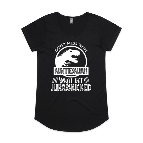 Don't Mess With Auntiesaurus - Womens Mali Tee Thumbnail