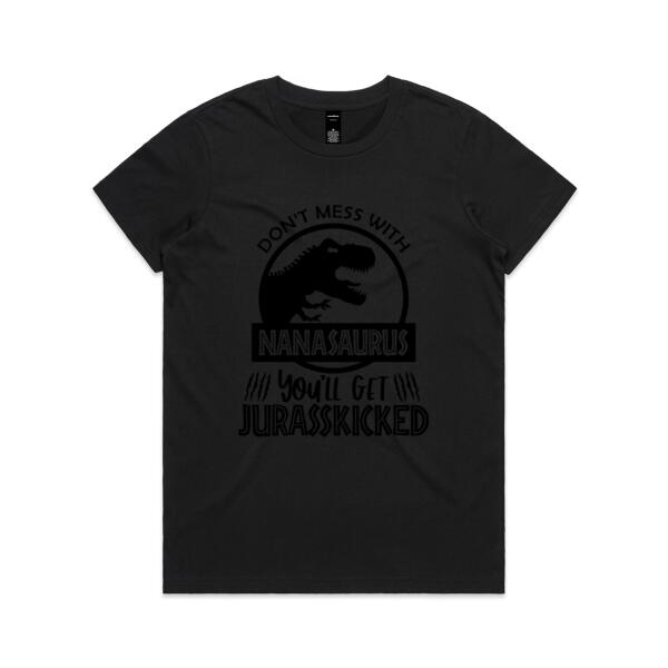 Don't Mess With Nanasaurus - Womens Maple Tee Thumbnail