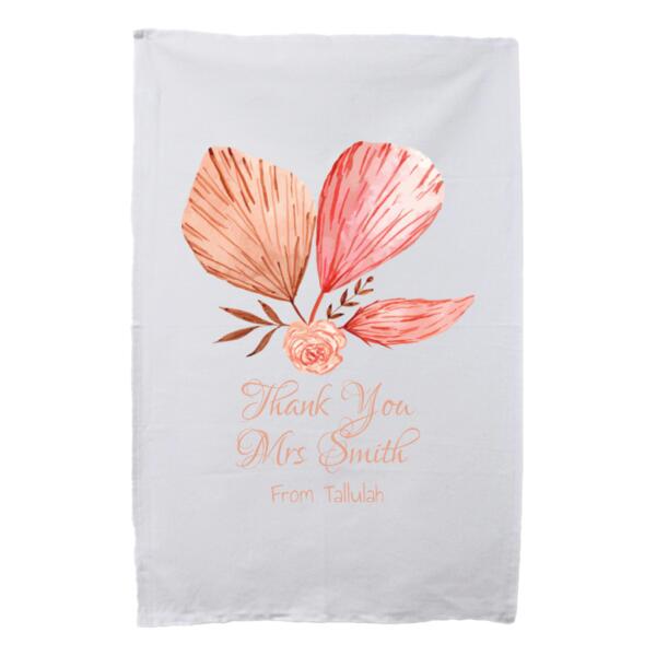 Thank you Watercolour flowers - Tea Towel Thumbnail