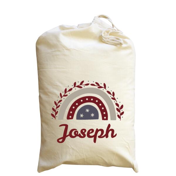 Rainbow Christmas - Medium Calico Santa Sack Thumbnail