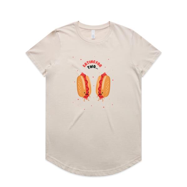 Eating for Two - AS Colour Womens Maple Curve Tee Thumbnail